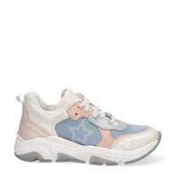 Braqeez Ria Rome leren chunky sneakers lichtroze - thumbnail