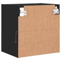 Nachtkastje met LED's wandgemonteerd zwart - thumbnail