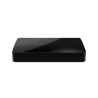 Tenda SG108 8-poorts desktopswitch (8x 100/1000 Mbit/s RJ-45-poorten, autonegation, auto MDI/MDIX, IEEE 8x flowcontrol, niet-blokkerende architectuur) zwart