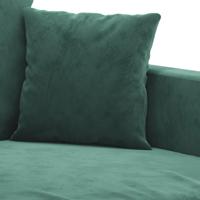 2-delige Loungeset met kussens fluweel donkergroen - thumbnail