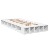 Bedframe bewerkt hout wit 100x200 cm - thumbnail