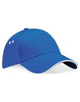 Beechfield CB15C Ultimate 5 Panel Cap - Sandwich Peak - Bright Royal/White - One Size - thumbnail