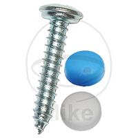 Dresselhaus kentekenplaatschroef assortiment "sb-mix" license plate number sb-m 4.8x16/ caps(blue+white) - thumbnail