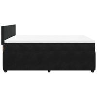 Boxspring met matras fluweel zwart 140x200 cm - thumbnail
