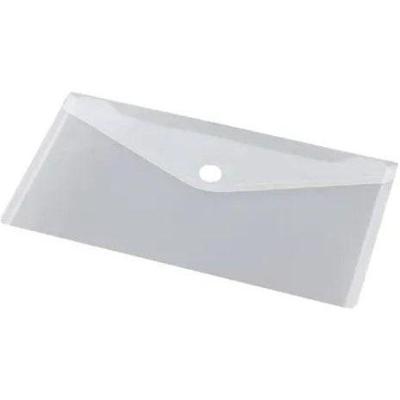 Documentenmap, met velcro sluiting, ft DL 225 x 125 mm, transparant, pak van 10 stuks