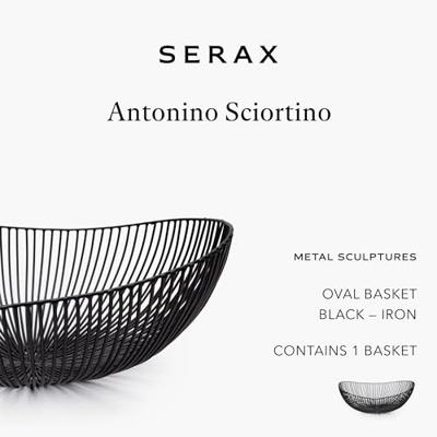 SERAX - Meo - Mand ovaal 37x33cm h14 zwart