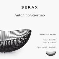 SERAX - Meo - Mand ovaal 37x33cm h14 zwart - thumbnail