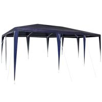 Partytent Blauw en Wit 600 x 400 x 266 cm Polyester en staal - thumbnail