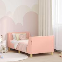 Bedframe voor kinderen met hoofdbord Roze 80 x 160 cm - thumbnail