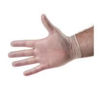 Vinyl handschoenen naturel XL - thumbnail