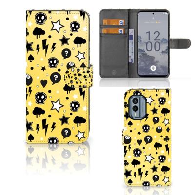 Telefoonhoesje met Naam Nokia X30 Punk Geel Telefoonhoesje met Naam Nokia X30 Punk Geel