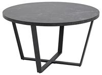 Bendt Ronde Salontafel 'Per' Zwart Marmerlook, Ø77cm - thumbnail