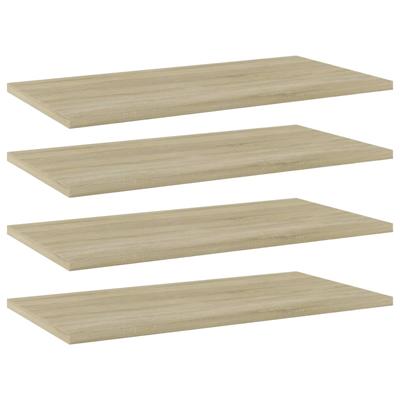 Wandschappen 4 st 60x30x1,5 cm spaanplaat sonoma eikenkleurig