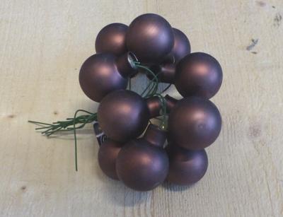 Kerstballetjes glasballetjes bruin mat Warentuin Mix - Warentuin mix