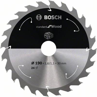 Bosch Accessories Standard for Wood 2608837708 Hardmetaal-cirkelzaagblad 190 x 30 mm Aantal tanden: 24 1 stuk(s) Bosch Accessories Standard for Wood 2608837708 Hardmetaal-cirkelzaagblad 190 x 30 mm Aantal tanden: 24 1 stuk(s)