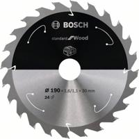 Bosch Accessories Standard for Wood 2608837708 Hardmetaal-cirkelzaagblad 190 x 30 mm Aantal tanden: 24 1 stuk(s) - thumbnail