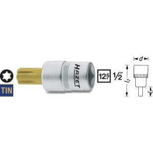 HAZET Dopsleutelbit 991-9 · 1/2 inch (12,5 mm) vierkant hol · Binnenspieprofiel Ribe-CV · SW M9