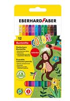 Eberhard Faber ef-514817 kleurpotloden met gum etui 12 stuks - thumbnail