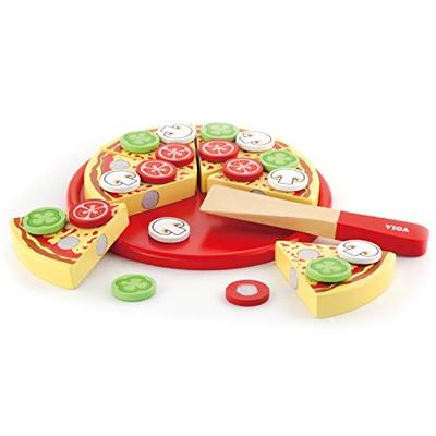 VIGA houten speelpizza, afm 23x3,5 cm, 1 stuk