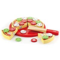VIGA houten speelpizza, afm 23x3,5 cm, 1 stuk - thumbnail