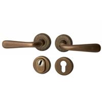 Hardbrass Achterdeurset Silvia compleet SKG3 met kerntrekbeveiliging - mat brons - thumbnail