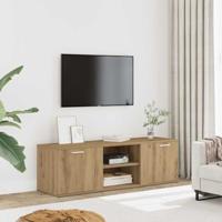 Tv-meubel 120x34x37 cm bewerkt hout artisanaal eikenkleur - thumbnail