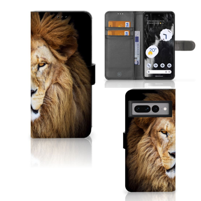 Google Pixel 7 Pro | Telefoonhoesje | Met pasjeshouder | Leeuw