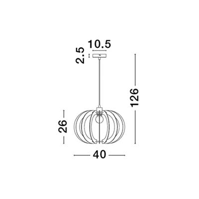 Lyora Houten hanglampOttoline licht Ø 40cm - 9620123
