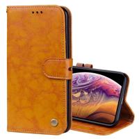 Business stijl olie Wax textuur horizontale Flip lederen case voor iPhone XS Max met houder & kaartsleuven & portemonnee (geel) - thumbnail