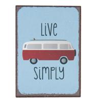 Clayre & Eef magneet live simply 5x7 cm - thumbnail