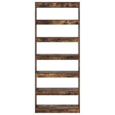 Boekenkast Gerookt eiken 80 x 30 x 198 cm Bewerkt hout