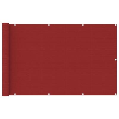 VidaXL Balkonscherm 120x600 cm hdpe rood