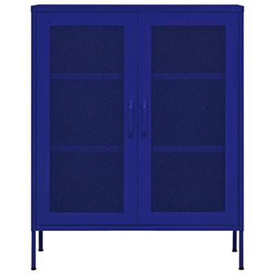 Opbergkast 80x35x101,5 cm staal marineblauw Opbergkast 80x35x101,5 cm staal marineblauw
