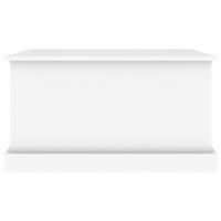 Opbergbox 70x40x38 cm bewerkt hout wit - thumbnail