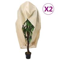 VidaXL Plantenhoezen met ritssluiting 2 st 70 g/m² 3,93x3,5 m - thumbnail