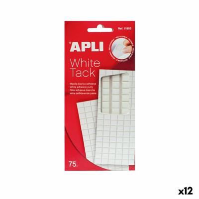 Stopverf Apli White Tack Stopverf Wit Nylon (3 Stuks) (12 Stuks)