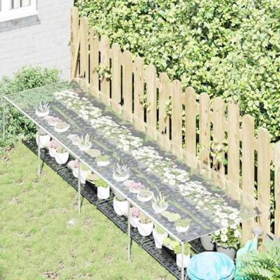VidaXL Plantenafdekking met zeilringen 1x4 m pvc