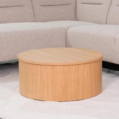 LABEL51 Ronde Salontafel 'Oliva' Naturel Eiken, 70cm LABEL51 Ronde Salontafel 'Oliva' Naturel Eiken, 70cm