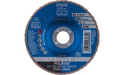 PFERD TOOLS 67604100 PFF 100 A 40 SG STEELOX/16,0 Lamellenschijf Diameter 100 mm Boordiameter 16 mm RVS, Staal 10 stuk(s)