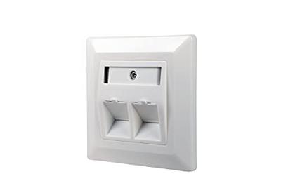 Kathrein ESN 300 Netwerkdoos Inbouw (in muur) Inzet met centraalstuk en frame CAT 6A Zuiver wit (RAL 9010)