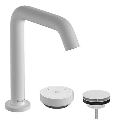 Hansgrohe Tecturis S 2-gats wastafelkraan 150 CoolStart met waste, mat wit Hansgrohe Tecturis S 2-gats wastafelkraan 150 CoolStart met waste, mat wit