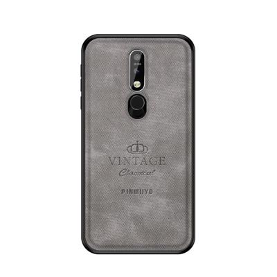PINWUYO schokbestendige waterdichte volledige dekking PC + TPU + huid beschermende case voor Nokia 7 1 (2018) (grijs)