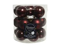Decoris kerstballen glas mahonie 4cm 18st - thumbnail