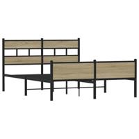 Bedframe zonder matras hout sonoma eikenkleurig 140x190 cm - thumbnail