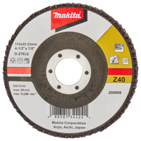 Makita Accessoires Lamellenschuurschijf 115mm Z40 - D-27632 D-27632 - thumbnail