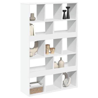 Kamerscherm 100x33x156,5 cm bewerkt hout wit - thumbnail