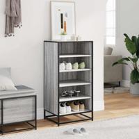 Schoenenrek 48x38x97,5 cm bewerkt hout grijs sonoma eikenkleur - thumbnail