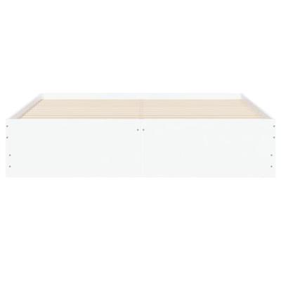 Bedframe met lades bewerkt hout wit 150x200 cm