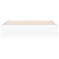 Bedframe met lades bewerkt hout wit 150x200 cm - thumbnail