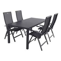 Hartman Valentino|Chaneo verstelbare tuinset - 180x90 cm. - 5-delig - thumbnail